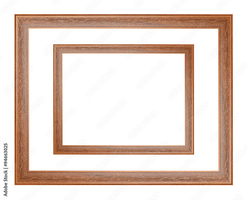 wooden picture frame isolated on white background wooden picture frame isolated on white background
