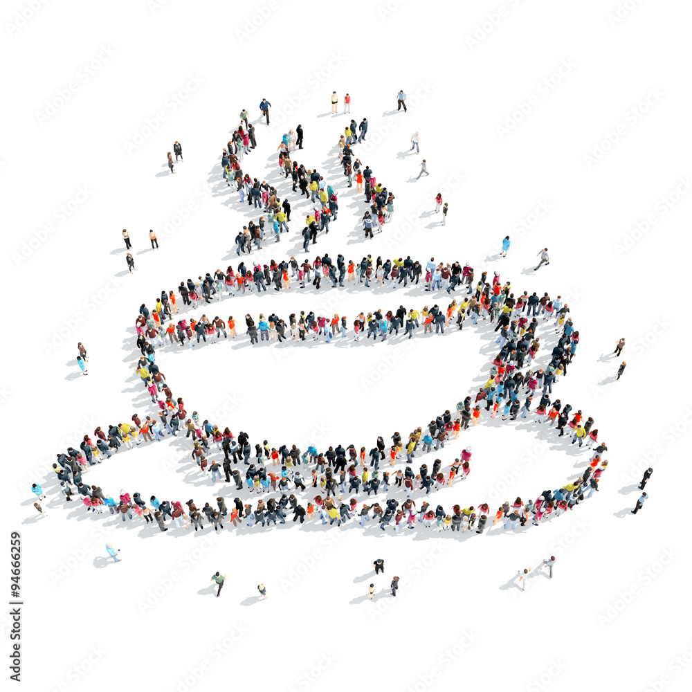 group people shape coffee cartoon group people shape coffee cartoon