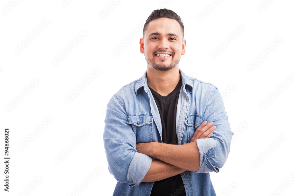 Portrait of a Latin young man in a studio Portrait of a Latin young man in a studio