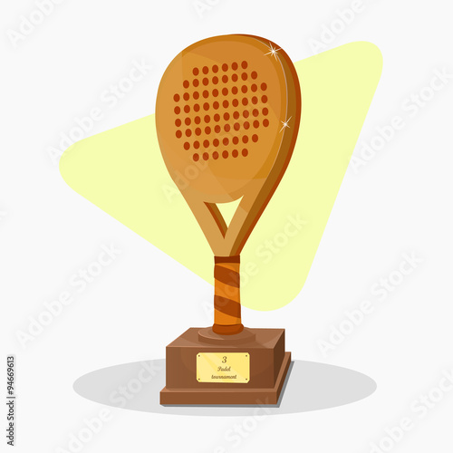 Padel trophy. Bronze