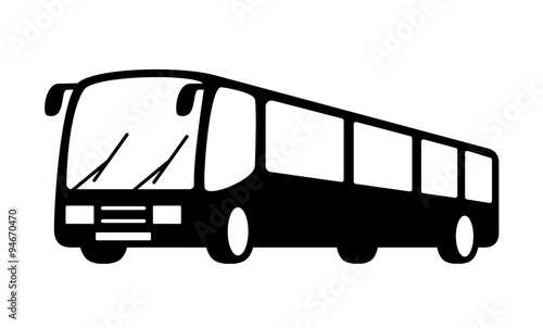 black bus silhouette