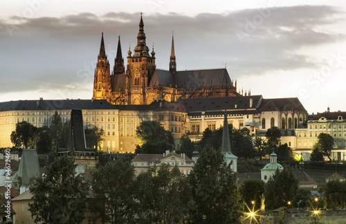 Prague in Czech Republic. View of Prague Castle (Hradcany) and the Cathedral.