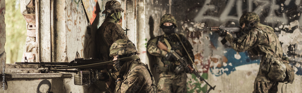 Fototapeta premium Sniper in stable position