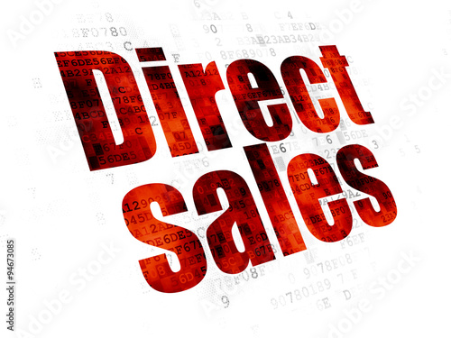 Advertising concept  Direct Sales on Digital background