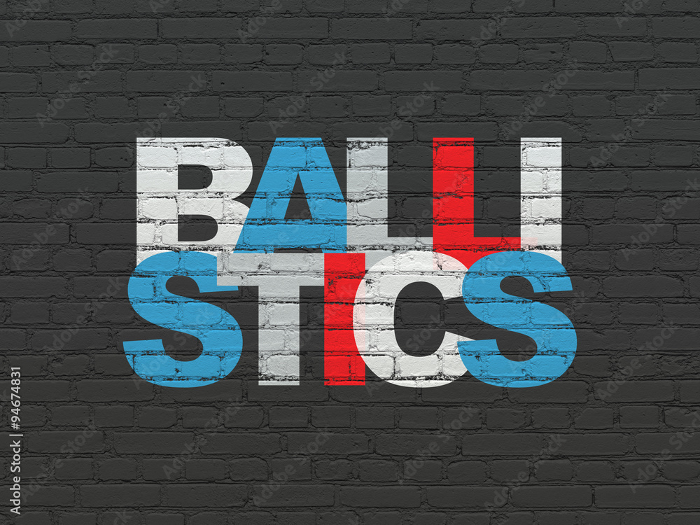 Obraz premium Science concept: Ballistics on wall background