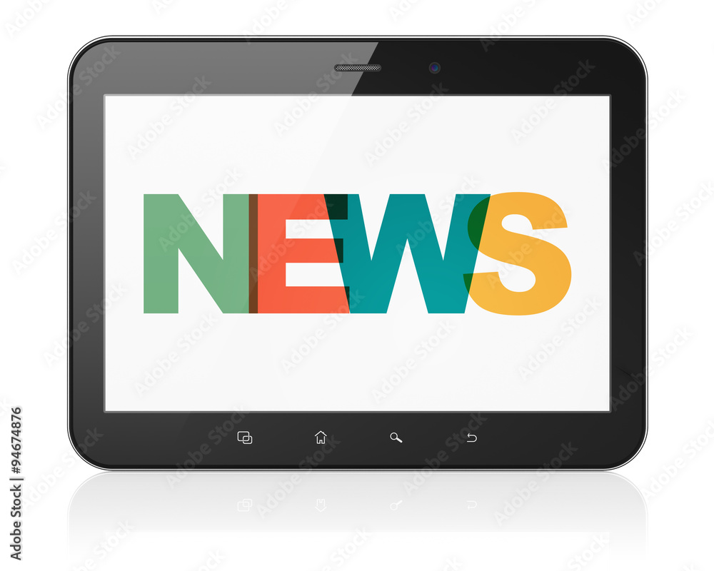 News concept: Tablet Computer with News on display News concept: Tablet Computer with News on display