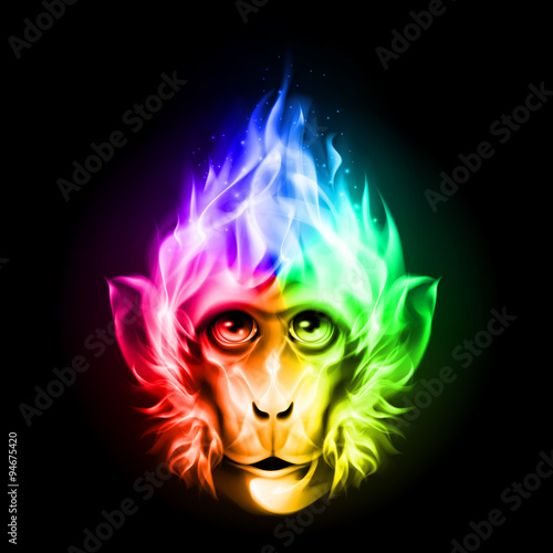 Monkey fire head
