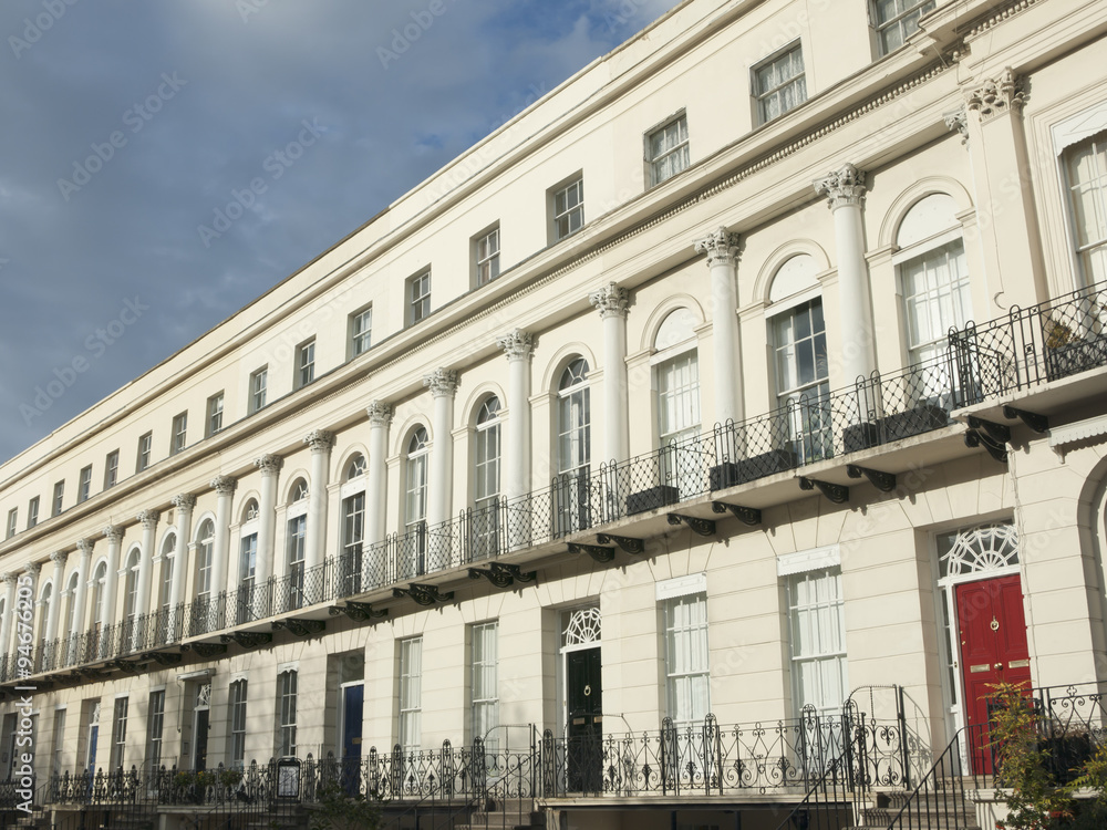 Regency style terraced houses and offices in Cheltenham