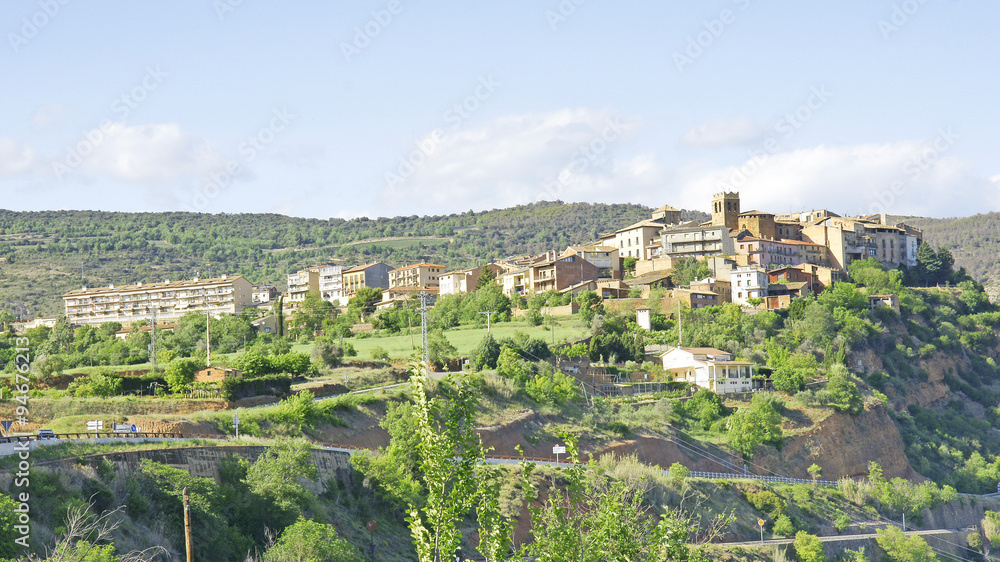 Vista de Talarn en Lleida, Catalunya, España