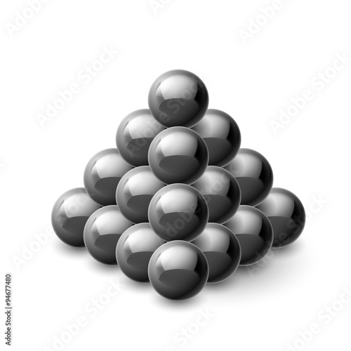 Pyramid of magnetic balls