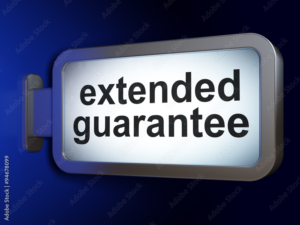 Fototapeta premium Insurance concept: Extended Guarantee on billboard background