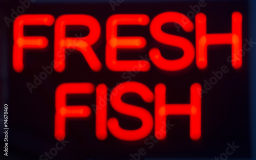 Fresh fish neon sign