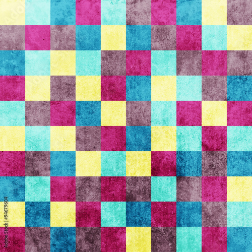 Vintage pattern background, texture, wallpaper, made from color squares. © Lenka Misincova