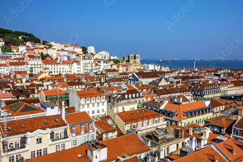 Lisbon, Portugal. Tagus River Panorama