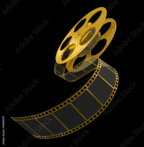 Gold Film Strip on black