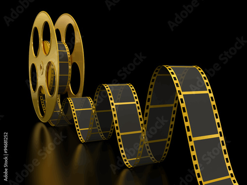 Gold Film Strip on black