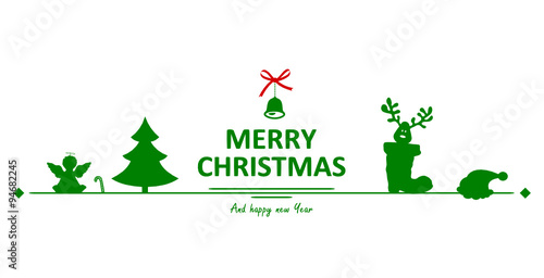 Weihnachten Karte Silhouette