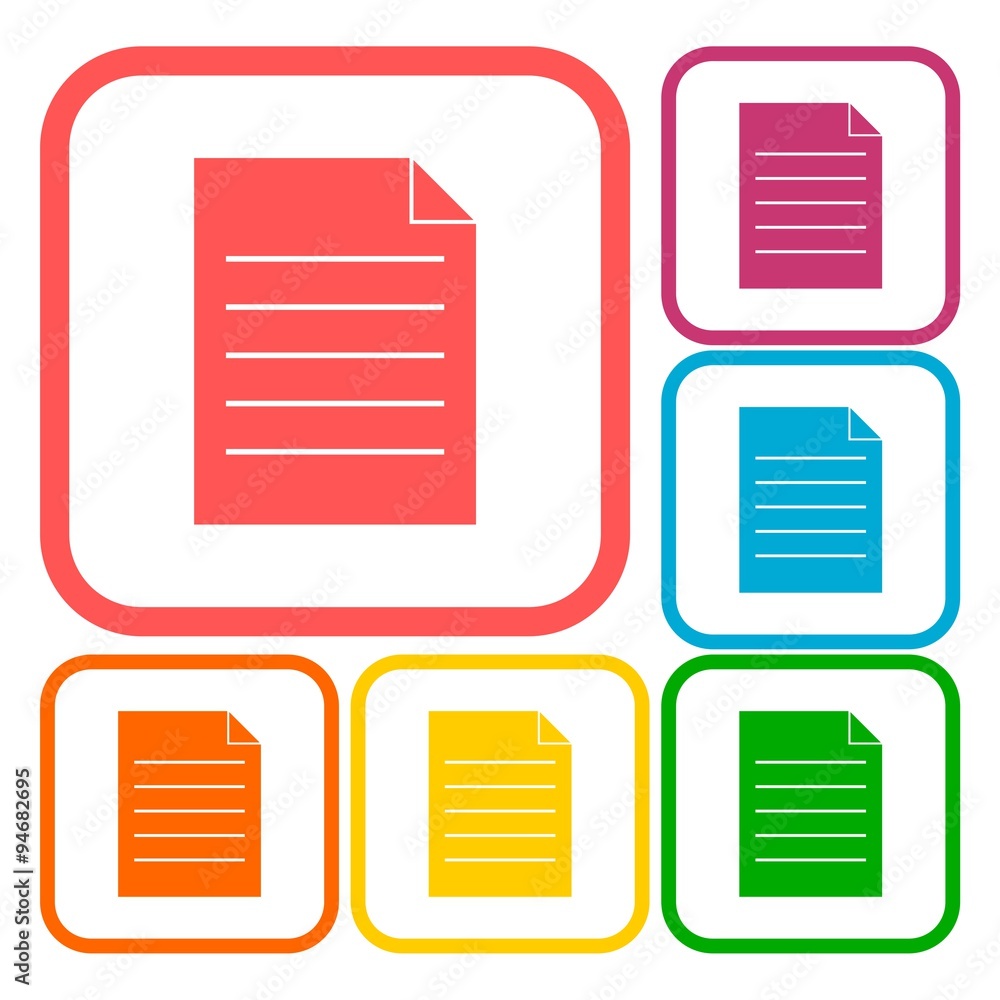Document icons set Document icons set