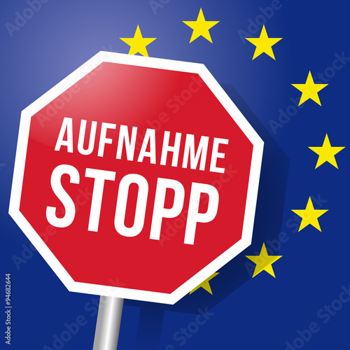 Verkehrszeichen Stop Aufnahme Stopp EU