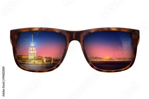 Sunglasses with beautiful panorama of Istanbul © boule1301
