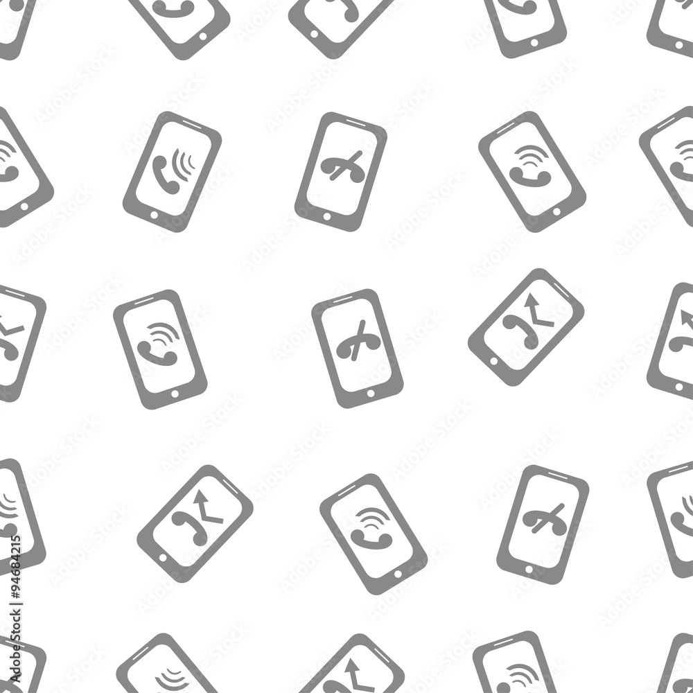 Seamless pattern with phone icon