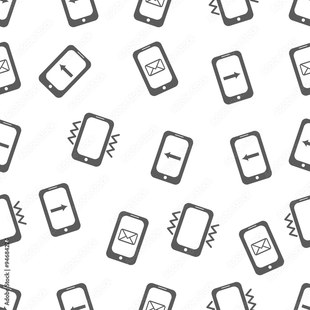 Seamless pattern with phone icon