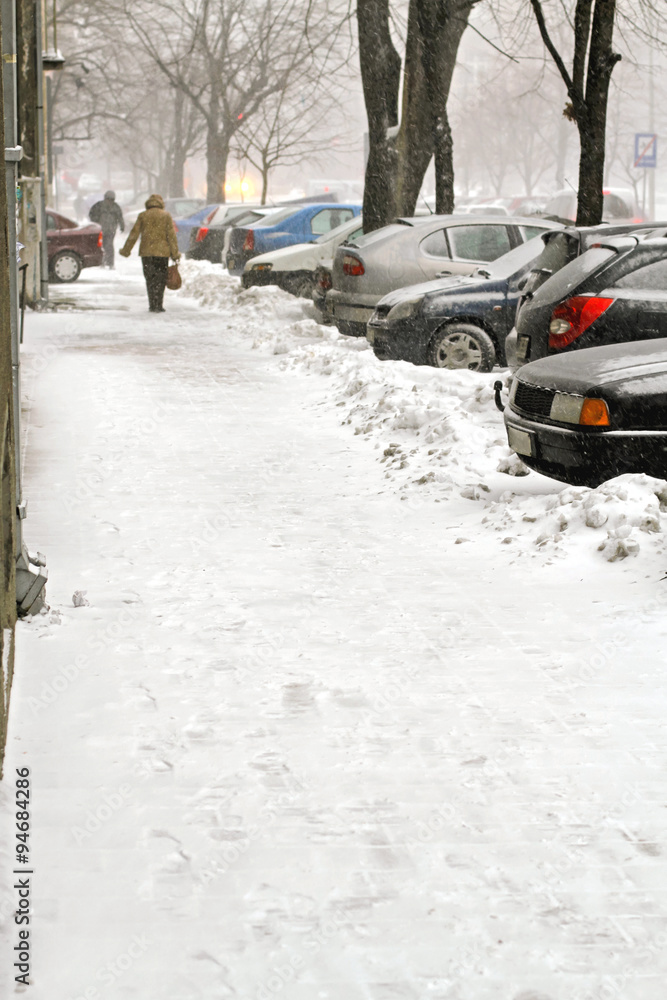 Fototapeta premium Snow in Town