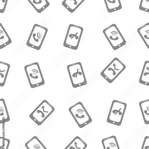 Obraz na płótnie Seamless pattern with phone icon w salonie