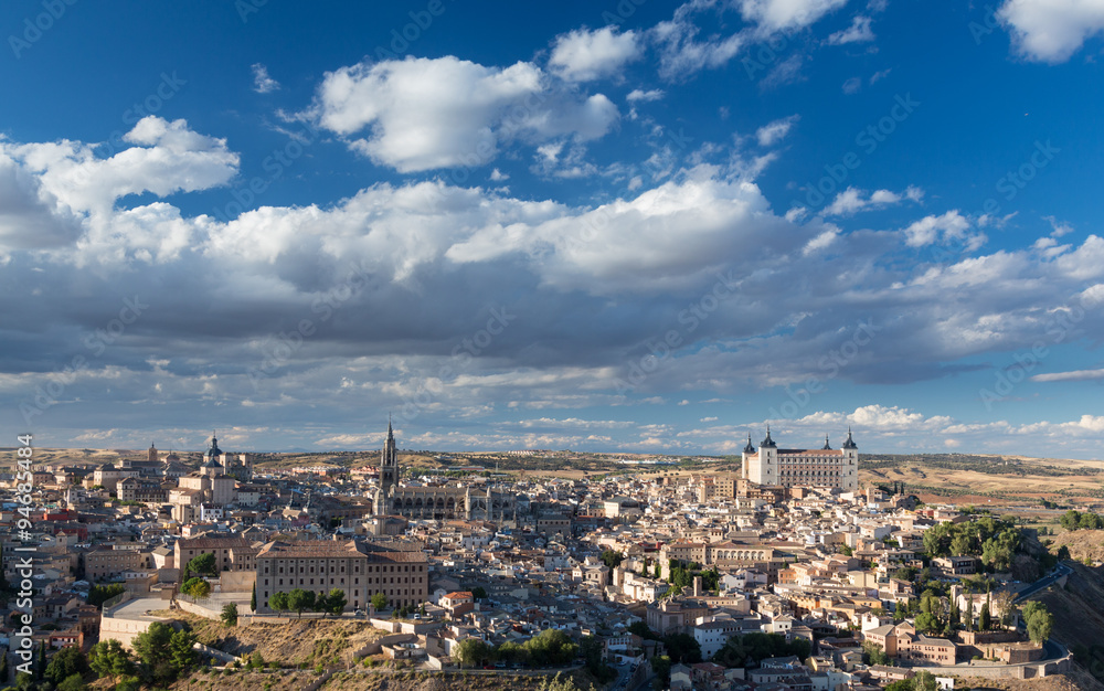Panoramic view of Toledo city in Spain Panoramic view of Toledo city in Spain