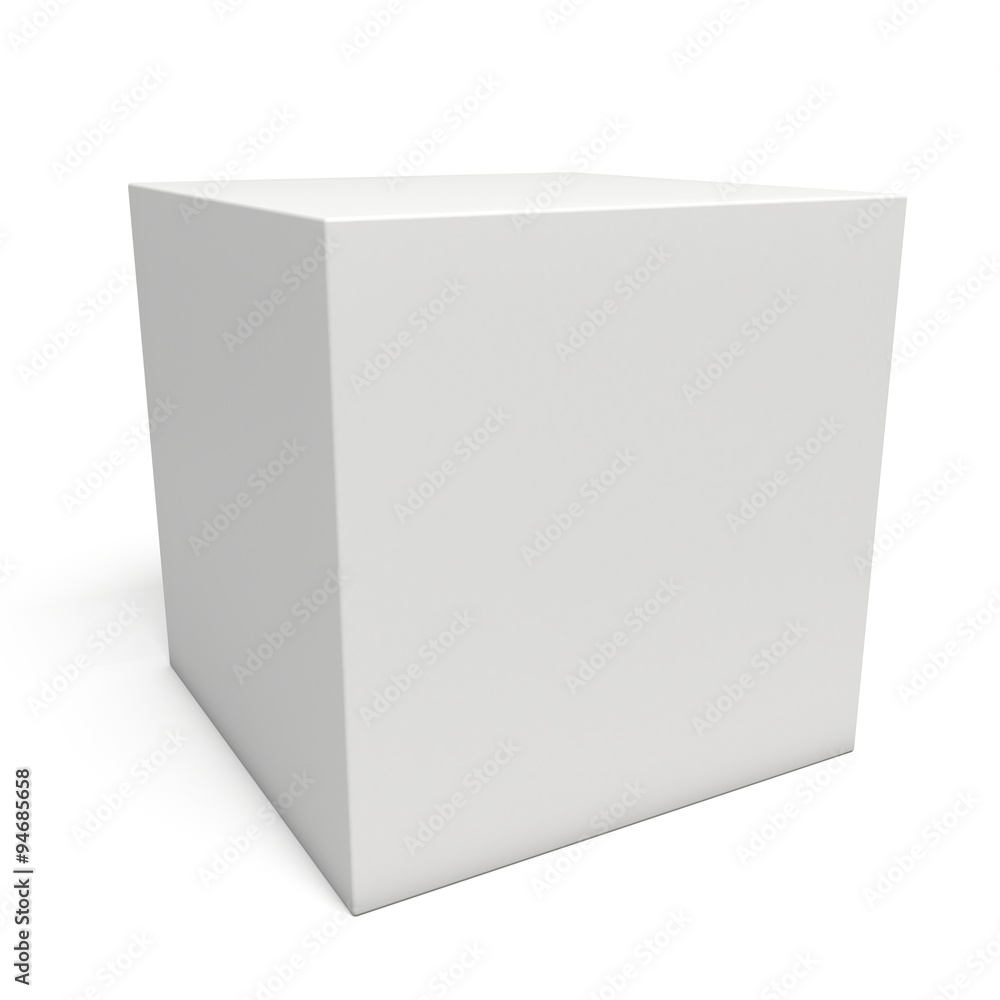 White box isolated on white background White box isolated on white background