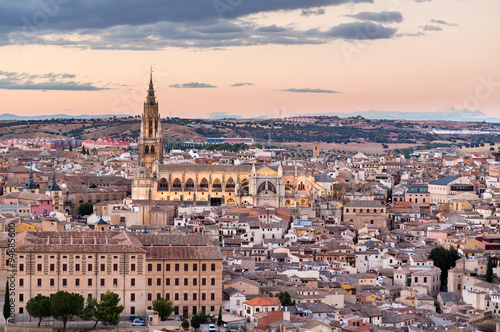 Sunset view of Toledo city in Spain © steheap