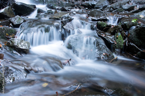 beautiful waterfall scene  ukraine carpathian shipot waterfall