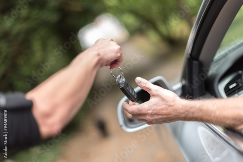 Man getting his car keys