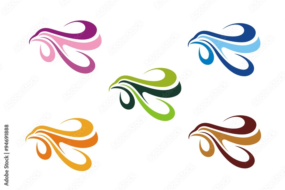 Fototapeta premium abstract head bird (variant color)