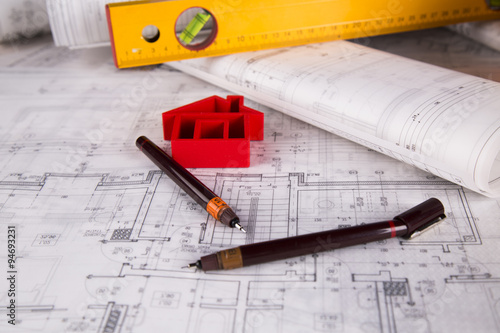 Buildings under construction and cranes

