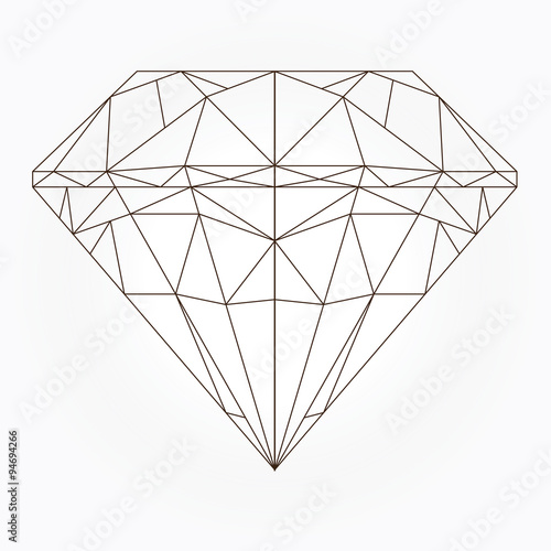diamond vector design  line paint