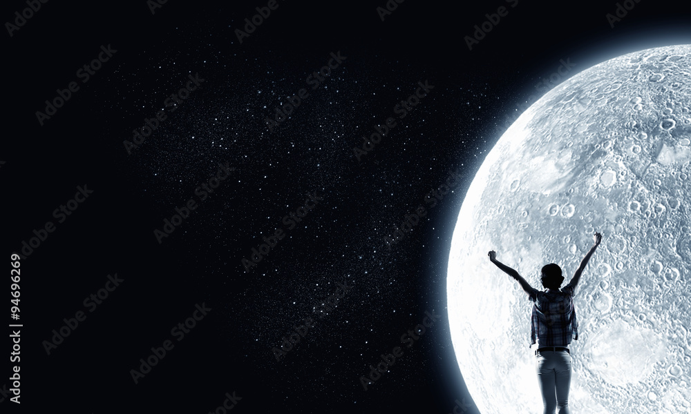 Full moon. Concept image