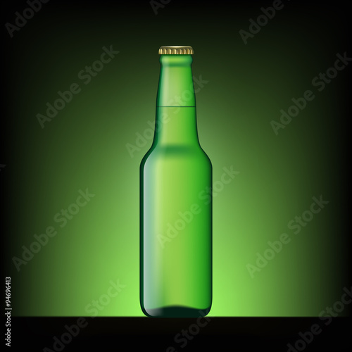 Green bottle of beer