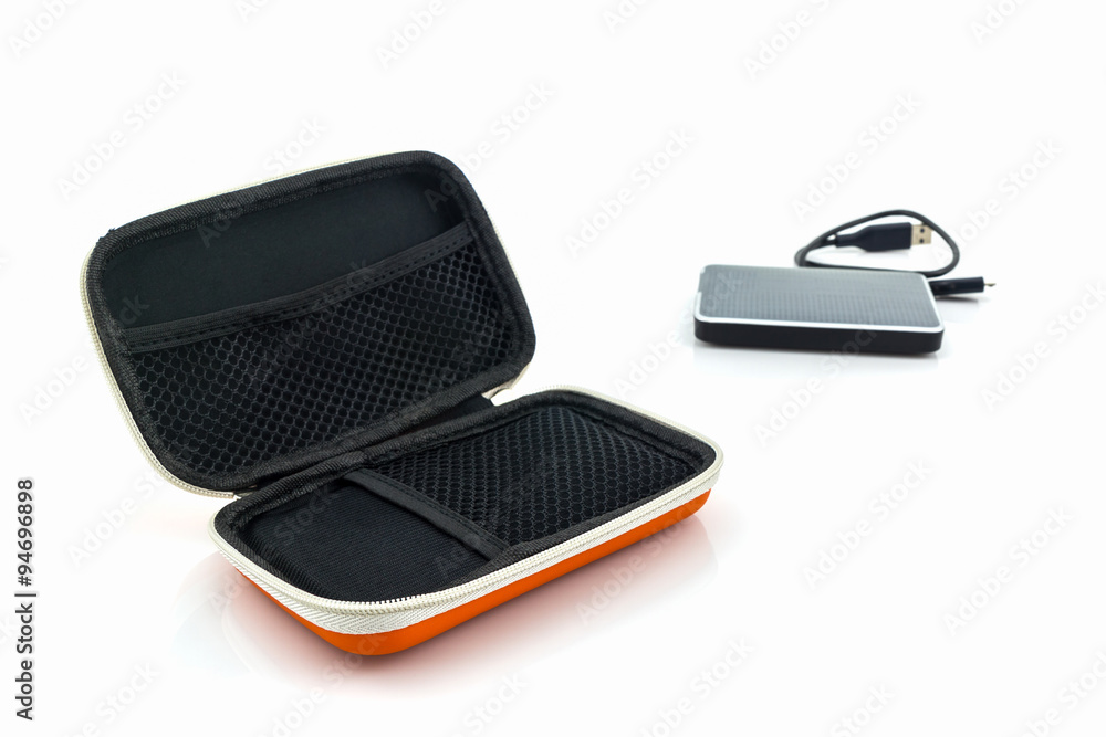 External hard drive carrying case. External hard drive carrying case.