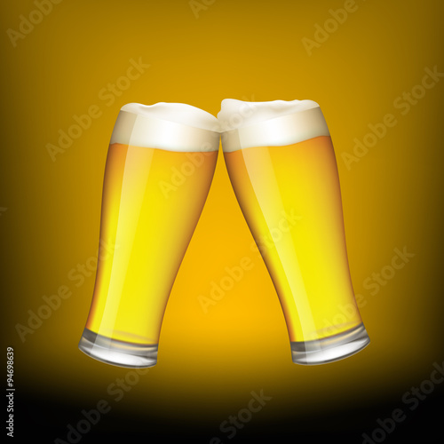 Two glasses of beer