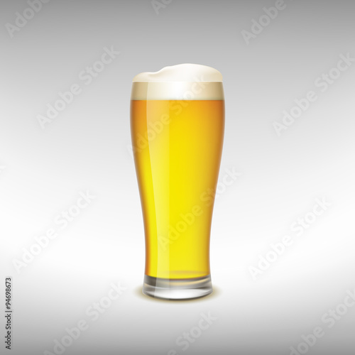 Glass of light beer
