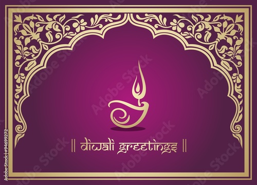 Oil lamp, Diwali greetings card , royal Rajasthan, India