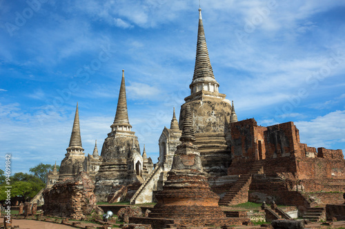 Wat (temple) Phra Si Sanphet was built over 600 years ago. The temple is on the site of the old Royal Palace in Thailand's ancient capital of Ayutthaya.