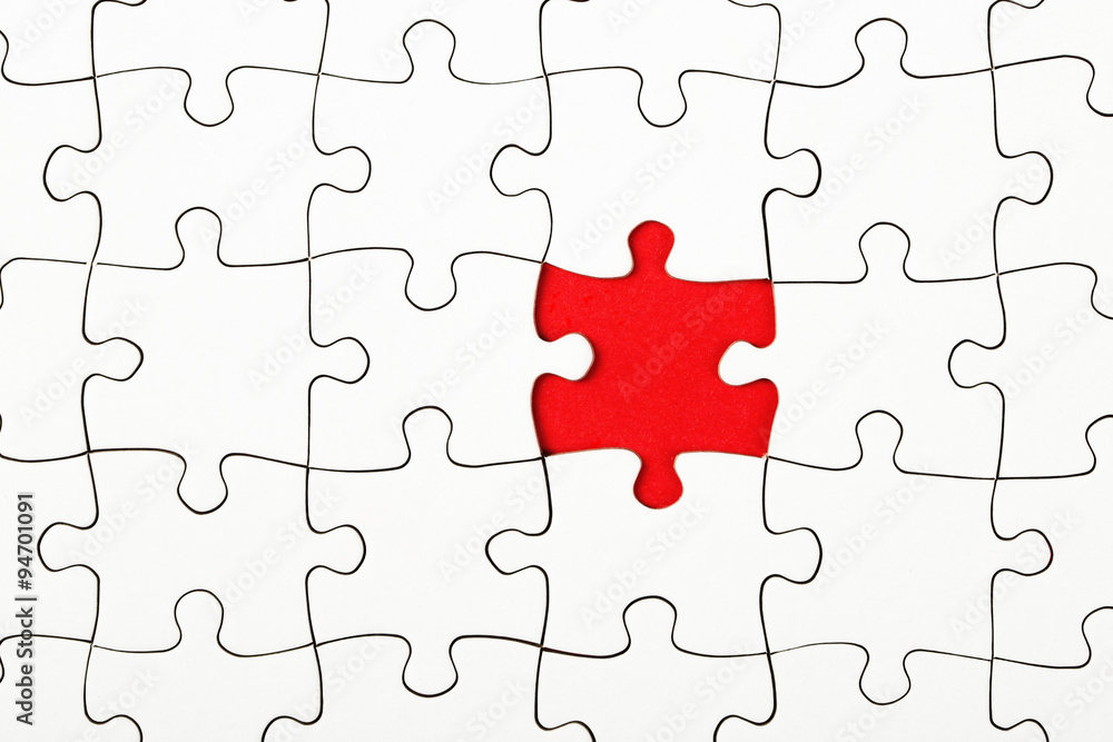 Missing piece in a puzzle, business conception Missing piece in a puzzle, business conception