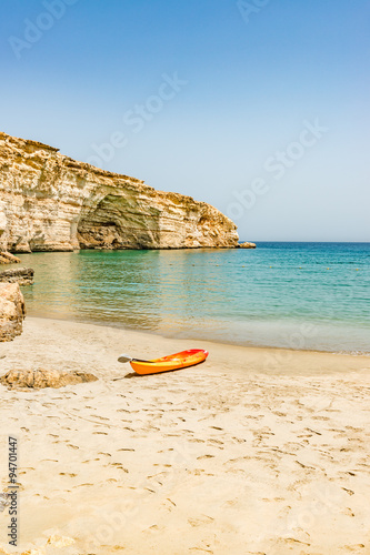 Omani beach at the Barr Al Jissah in Oman. It is located about 20 km east of Muscat. photo