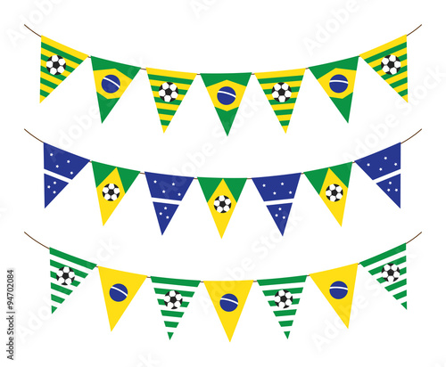 Brazil soccer flag garland