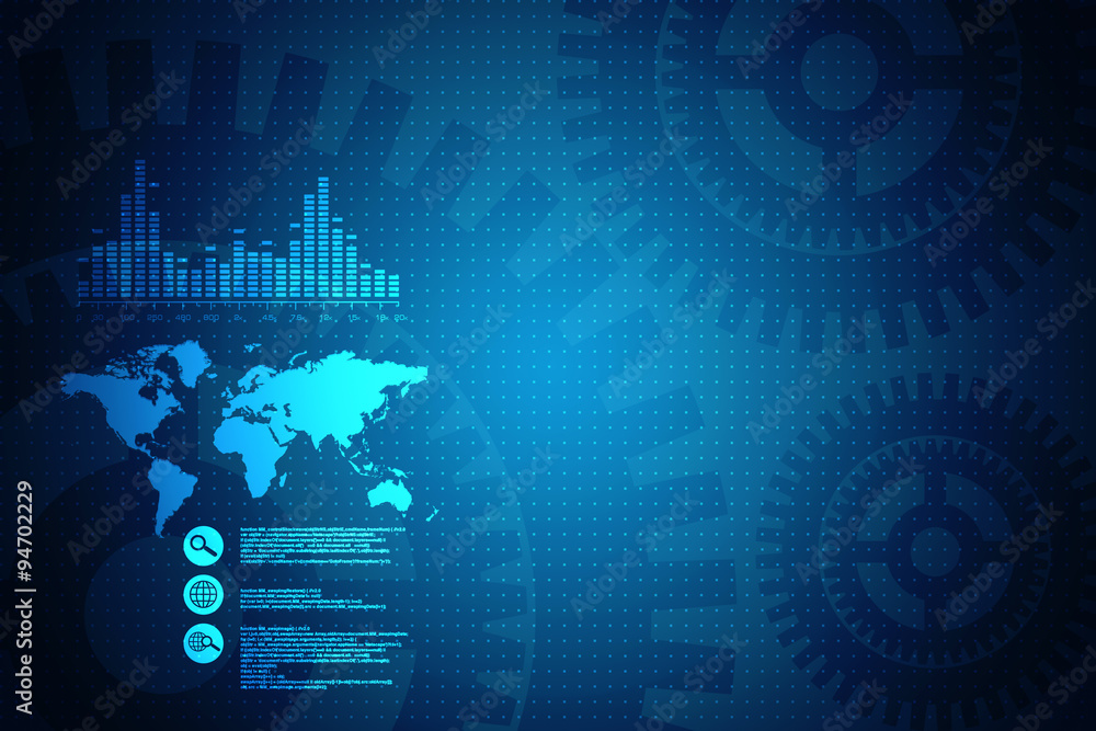 Digital world map , Globalization, Hi tech and synchronization Digital world map , Globalization, Hi tech and synchronization