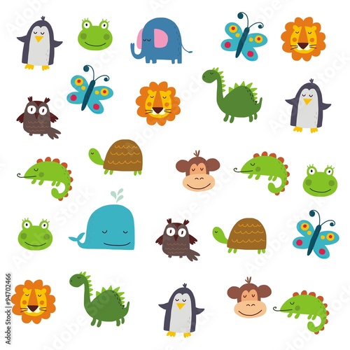 Fototapeta Naklejka Na Ścianę i Meble -  funny cartoon figures for kids 