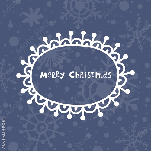 merry christmas card vector design 2016