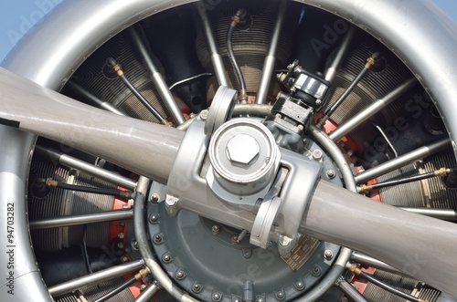 Detail of aircraft propellor Engine